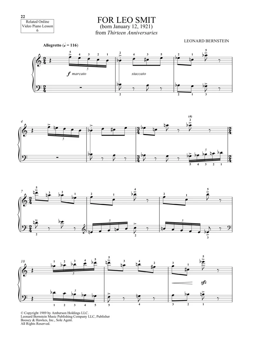 Bernstein - Selected Anniversaries for Piano - Image 8