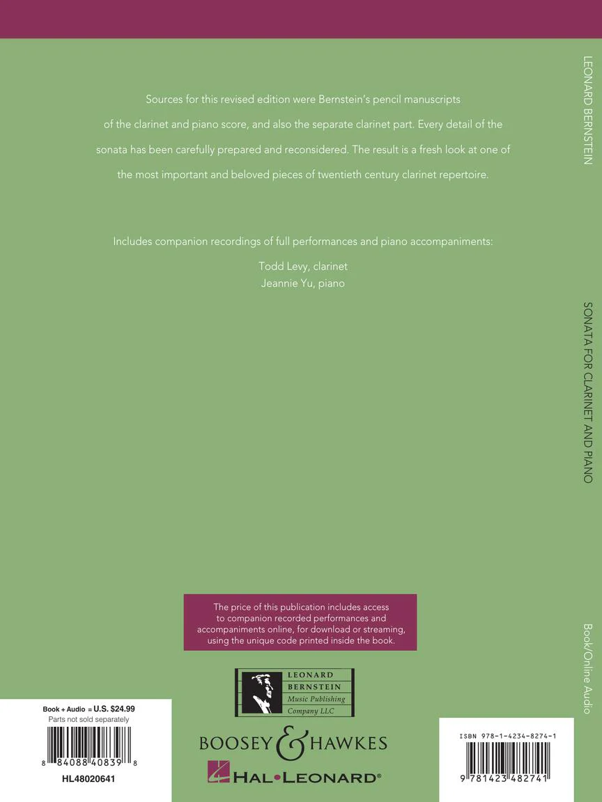 Bernstein - Sonata for Clarinet and Piano with Online Audio - Image 6