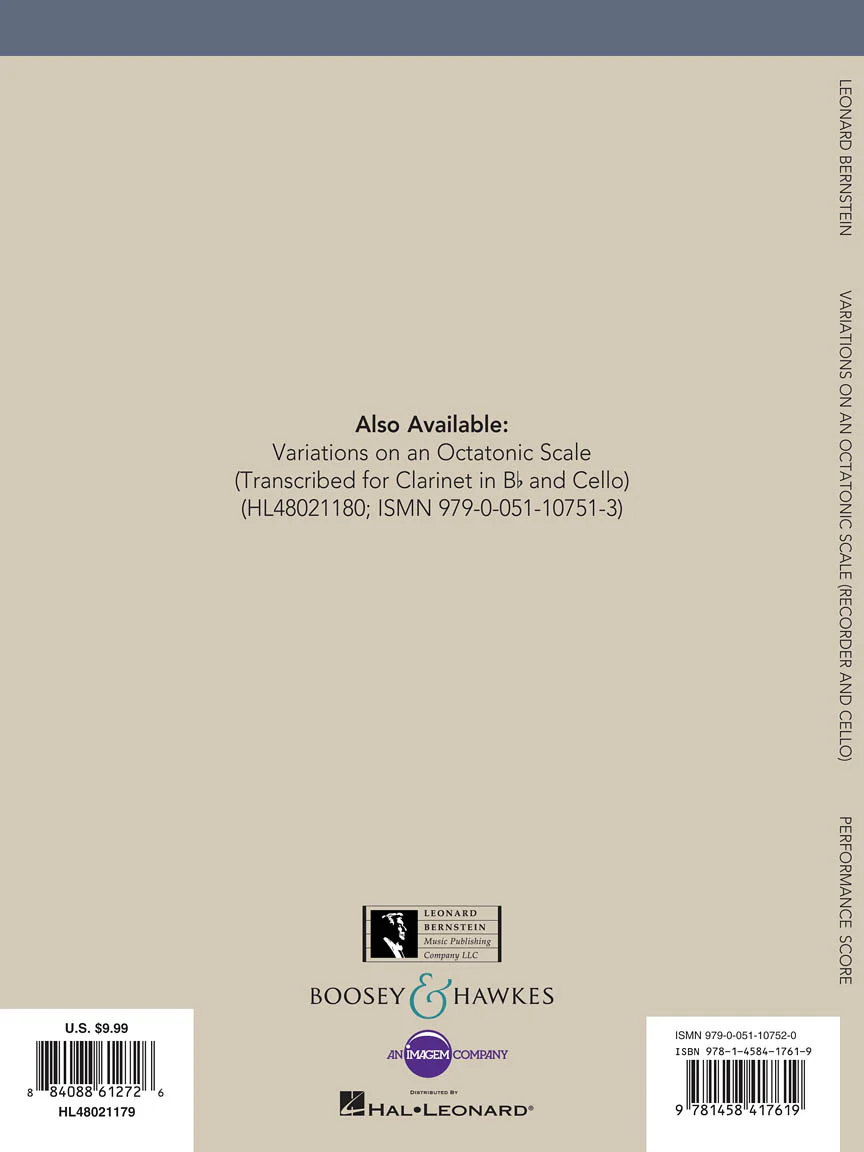 Bernstein - Variations on an Octatonic Scale - Image 2
