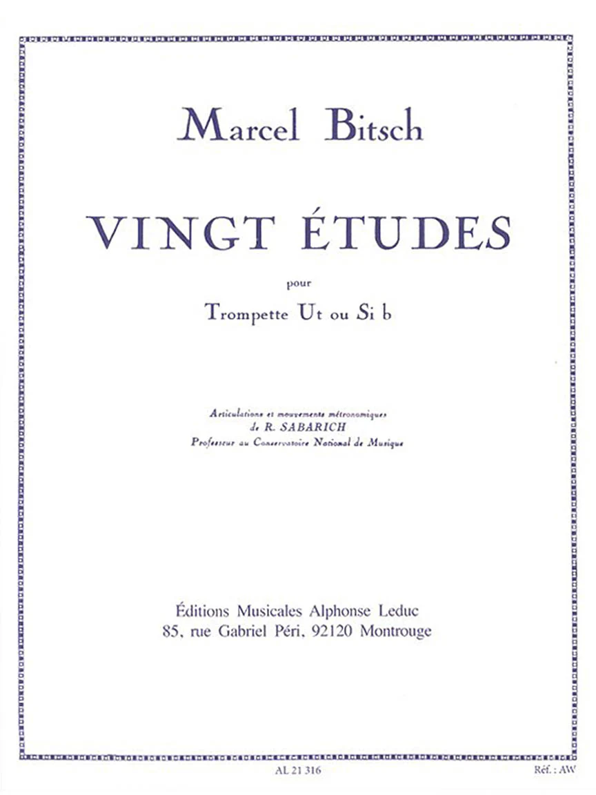 Bitsch Vingt Etudes Trumpet