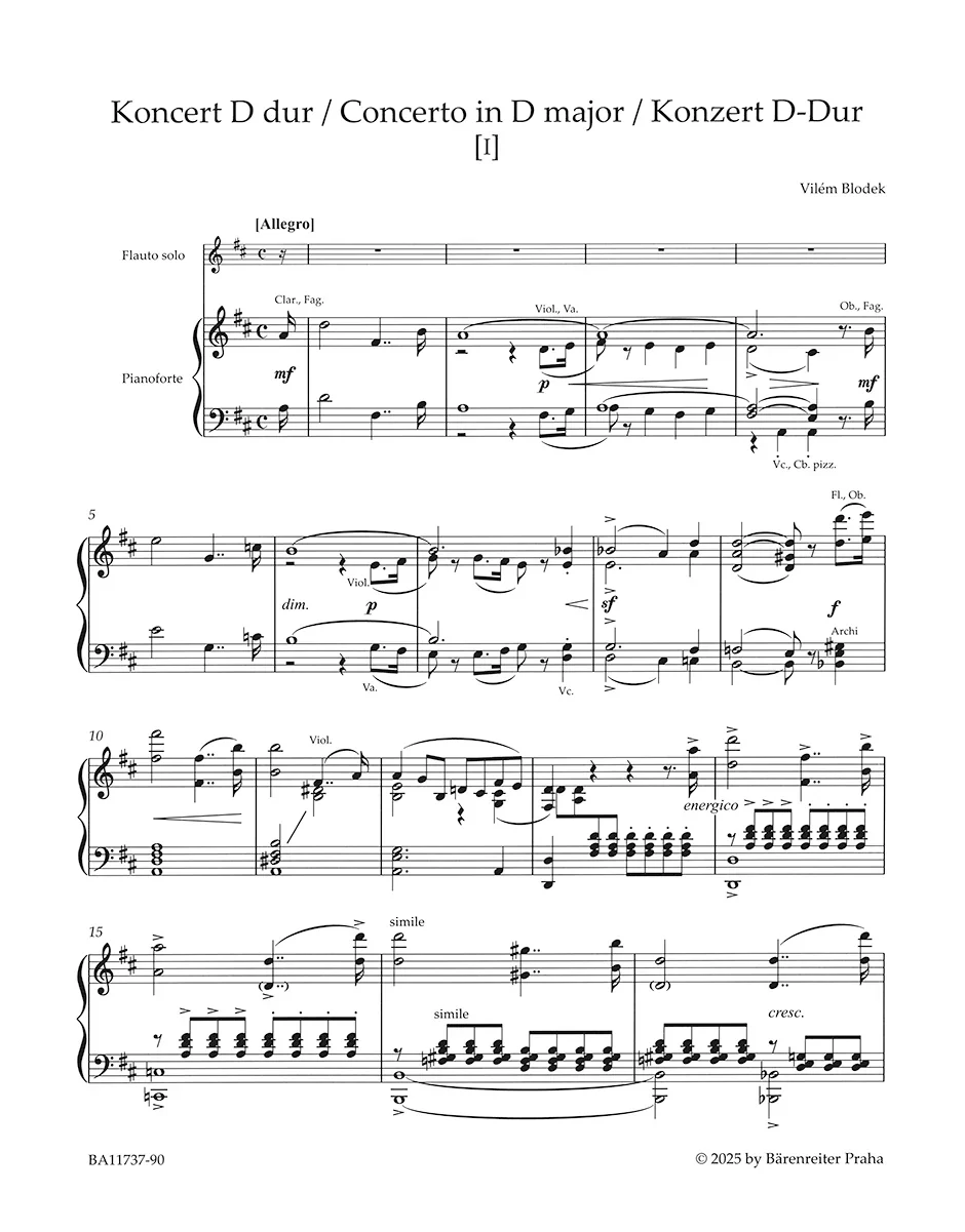 Blodek: Flute Concerto in D Major - Image 2