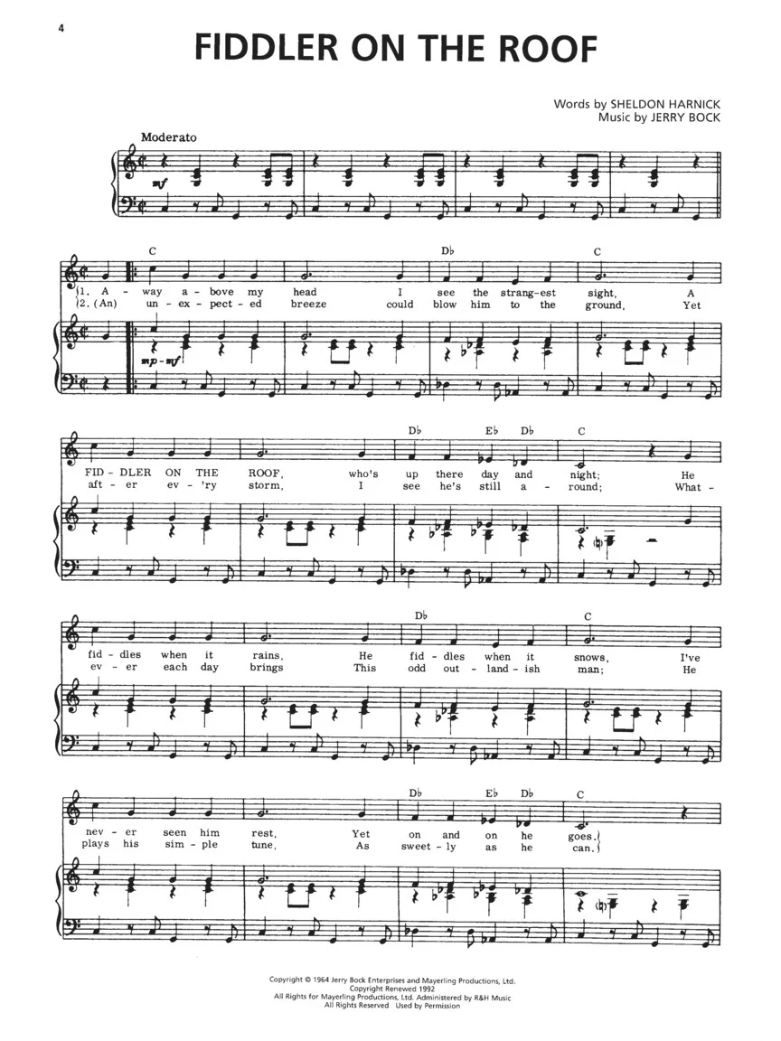 Fiddler on the Roof - Vocal Selections - Image 3