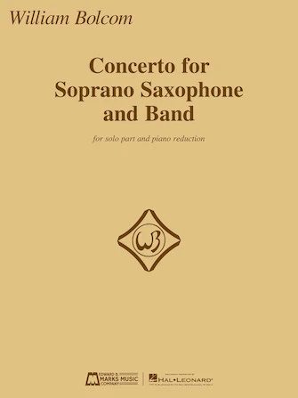 Bolcom Concerto for Soprano Saxophone and Band - Soprano Saxophone and Piano Reduction