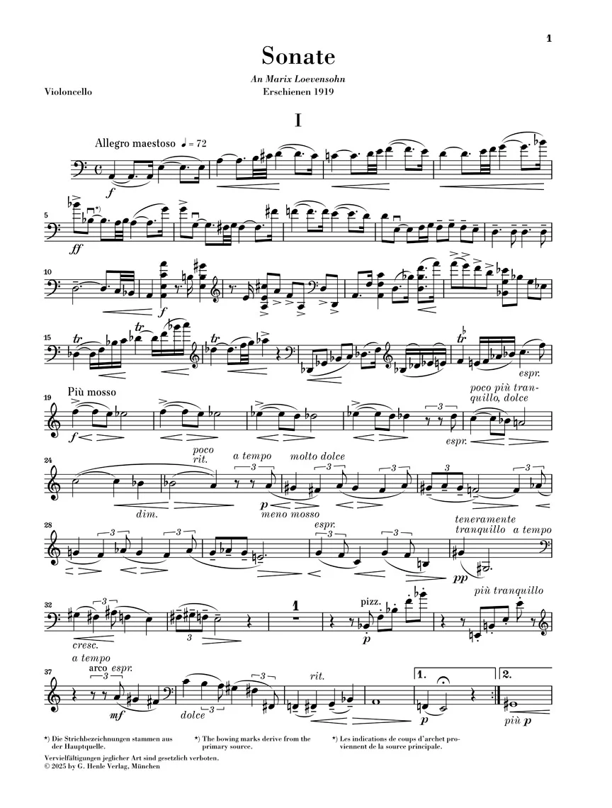 Bosmans: Cello Sonata for Cello and Piano - Image 4