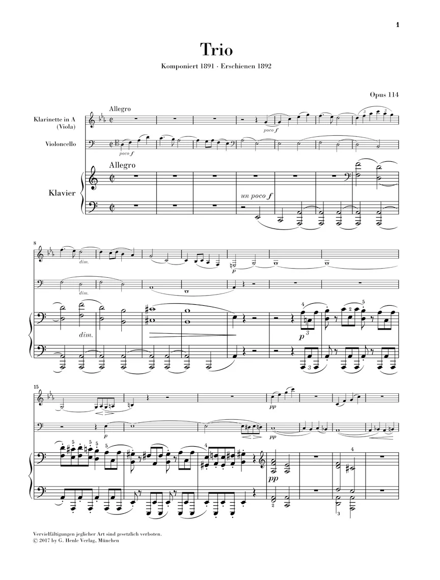 Brahms: Trio, Op. 114 - Image 2