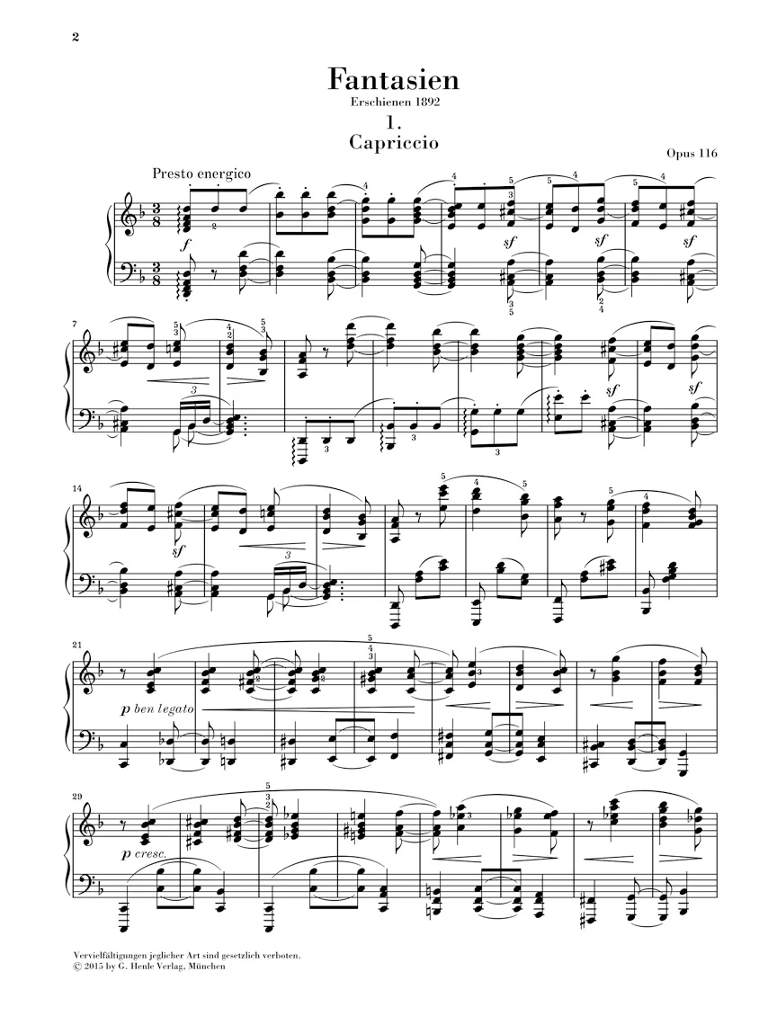 Brahms: Fantasies, Op. 116 - Image 2