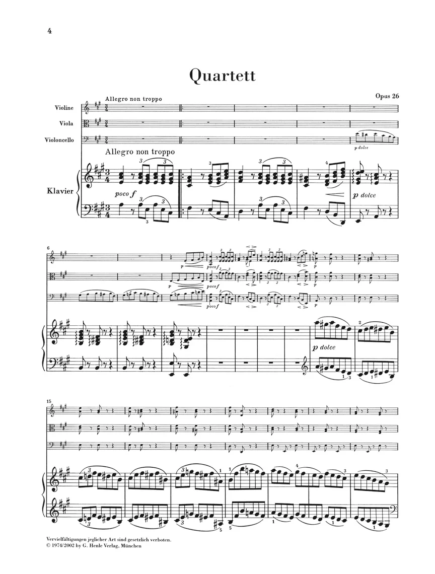 Brahms: Piano Quartet in A major, Op. 26 - Image 2