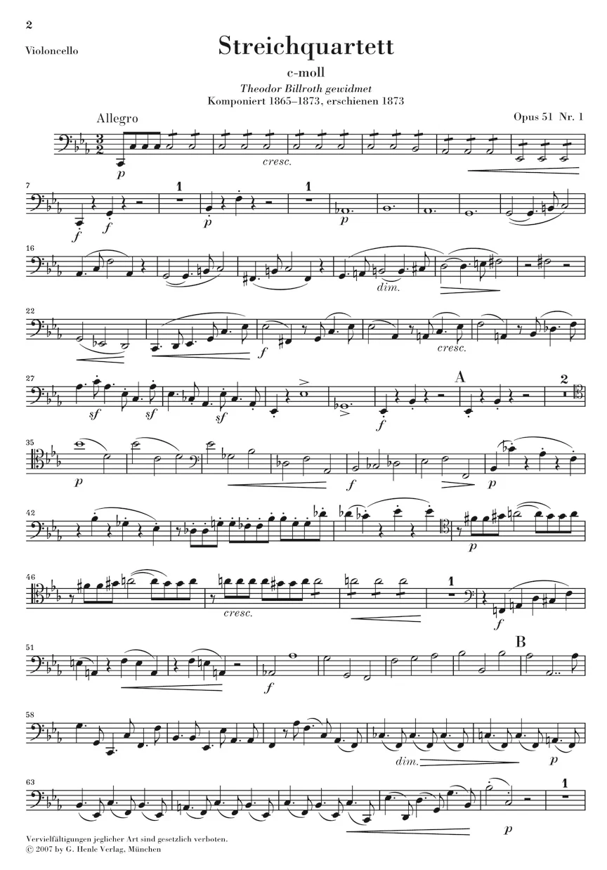 Brahms: String Quartets, Op. 51 No.1 in c minor and No.2 in a minor - Image 5