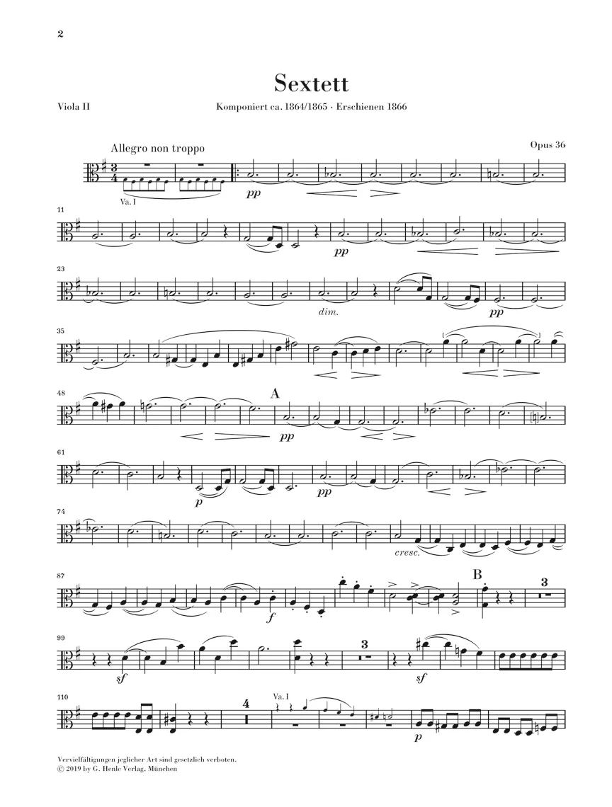 Brahms: String Sextet No. 2 in G major, Op. 36 - Image 5