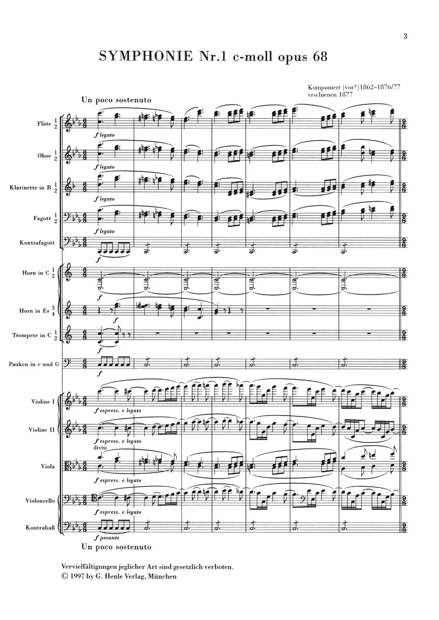 Brahms: Symphony No. 1 c minor, Op. 68 (Study Score) - Image 2