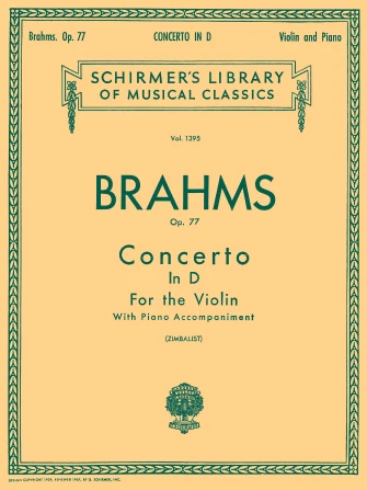 Brahms Concerto in D, Op. 77 Violin and Piano