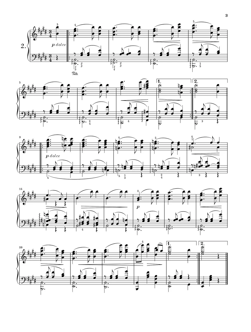 Brahms: Waltzes, Op. 39 for Piano - Image 3