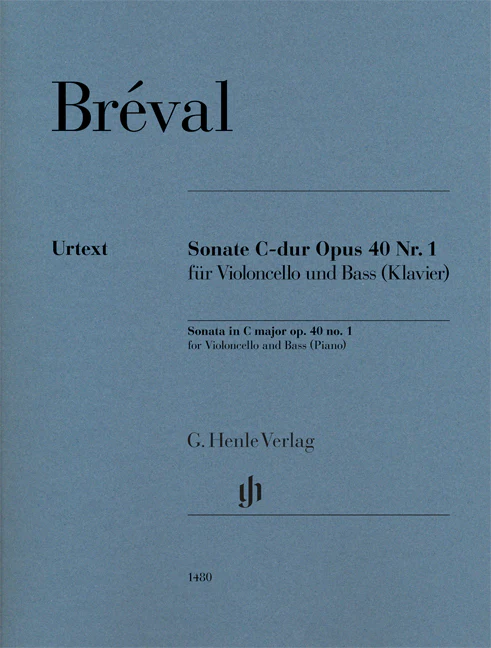 Bréval: Sonata in C major, Op. 40 No. 1 for Cello and Bass (Piano)