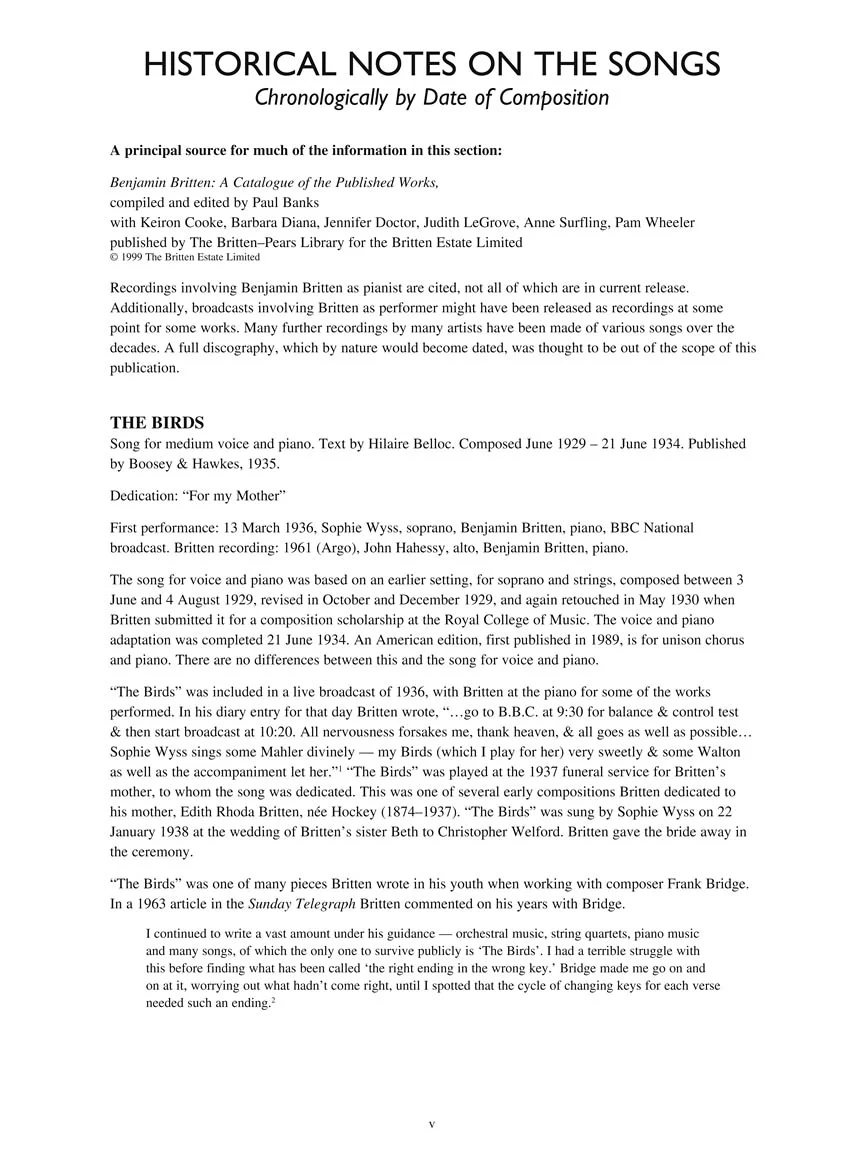 Britten, Benjamin - Collected Songs Med Low - Image 6