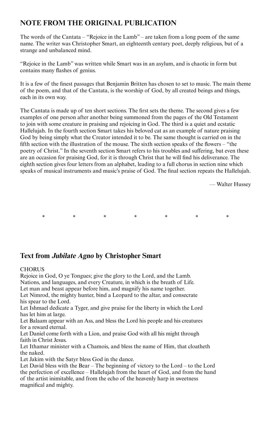 Britten: Rejoice in the Lamb, Op. 30 - Vocal Score - Image 5