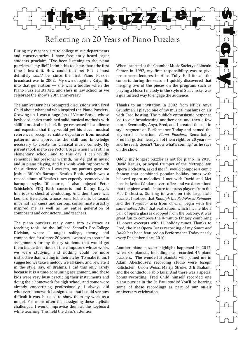 Bruce Adolphe's Piano Puzzlers – 20th Anniversary Edition - Image 5