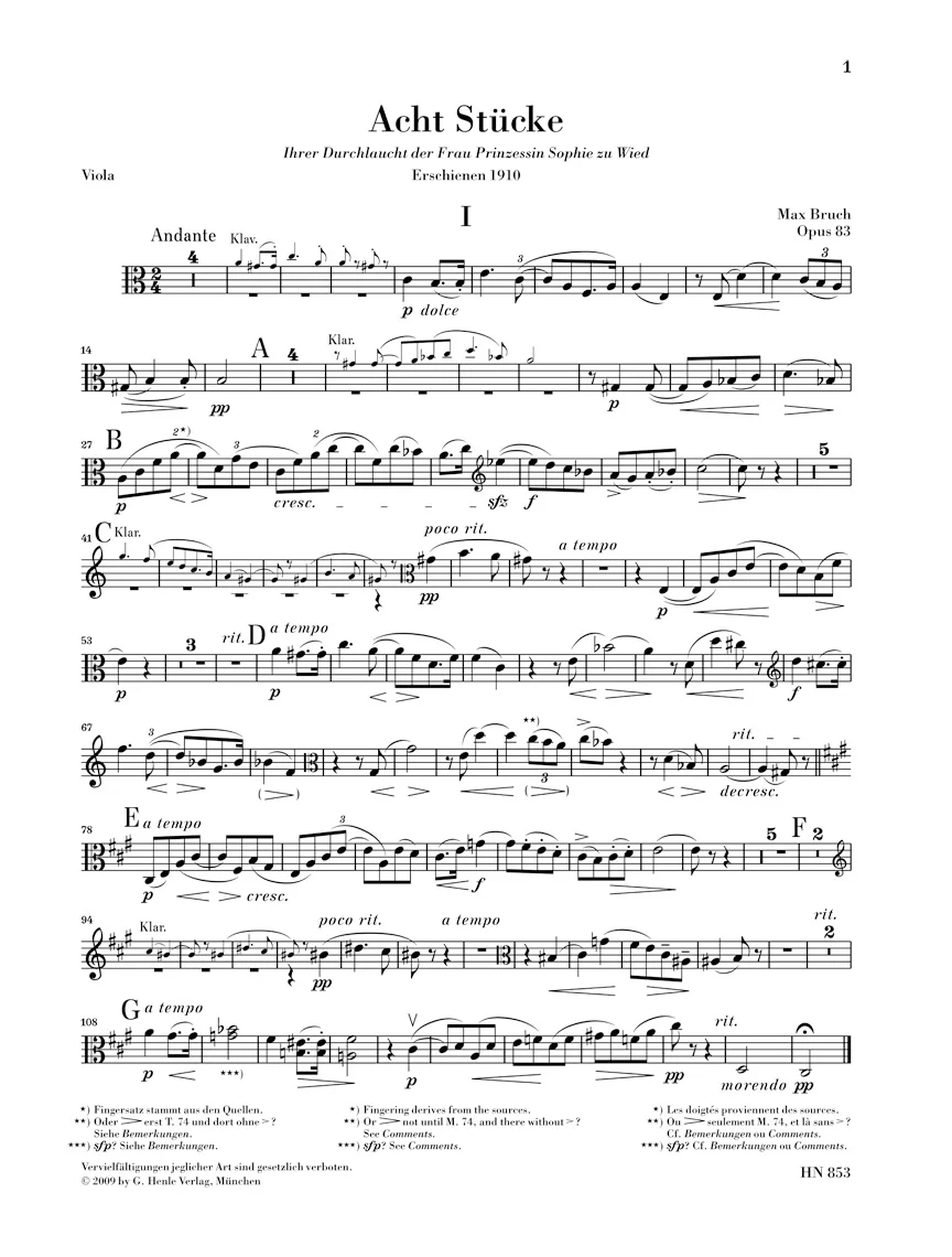 Bruch: Eight Pieces, Op. 83 - Image 4