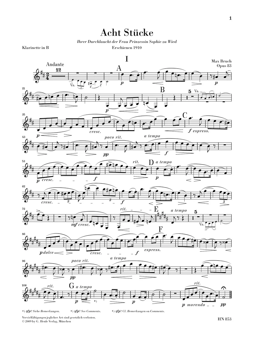 Bruch: Eight Pieces, Op. 83 - Image 6