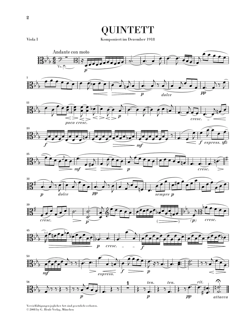 Bruch: String Quintet in E flat major - Image 4