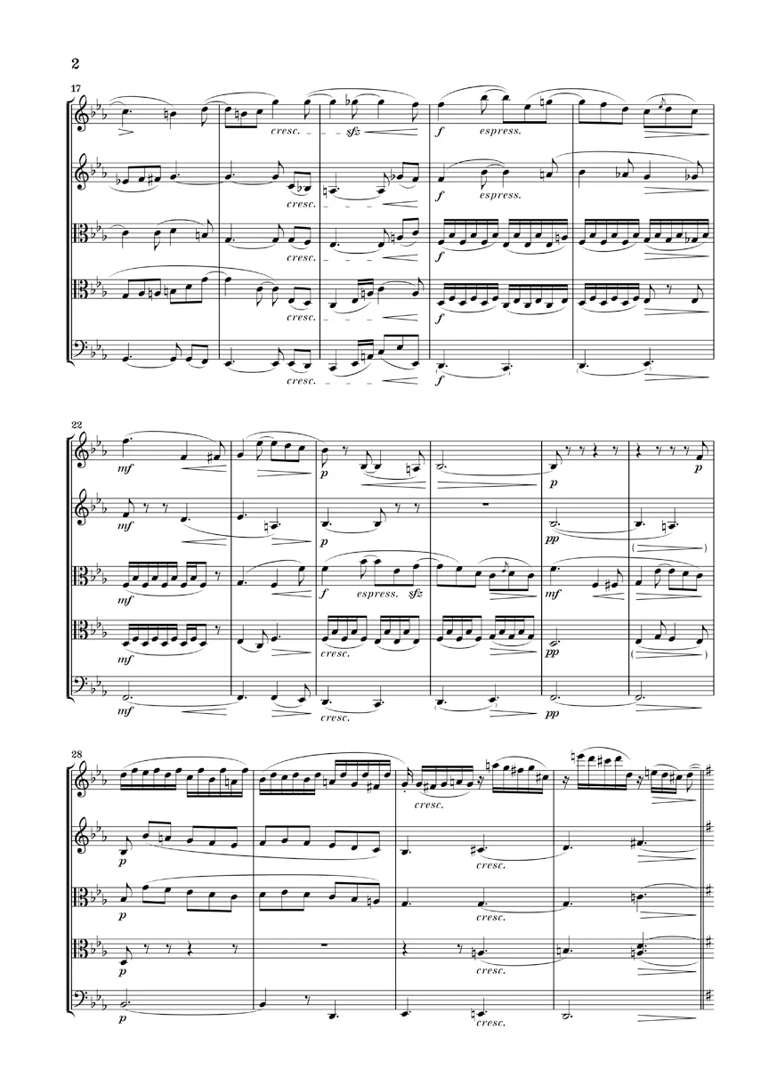 Bruch: String Quintet in E flat major (Study Score) - Image 3