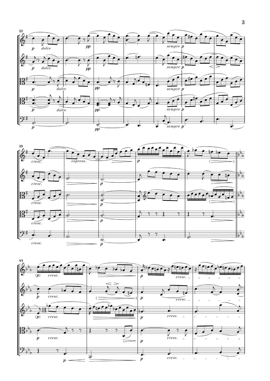 Bruch: String Quintet in E flat major (Study Score) - Image 4