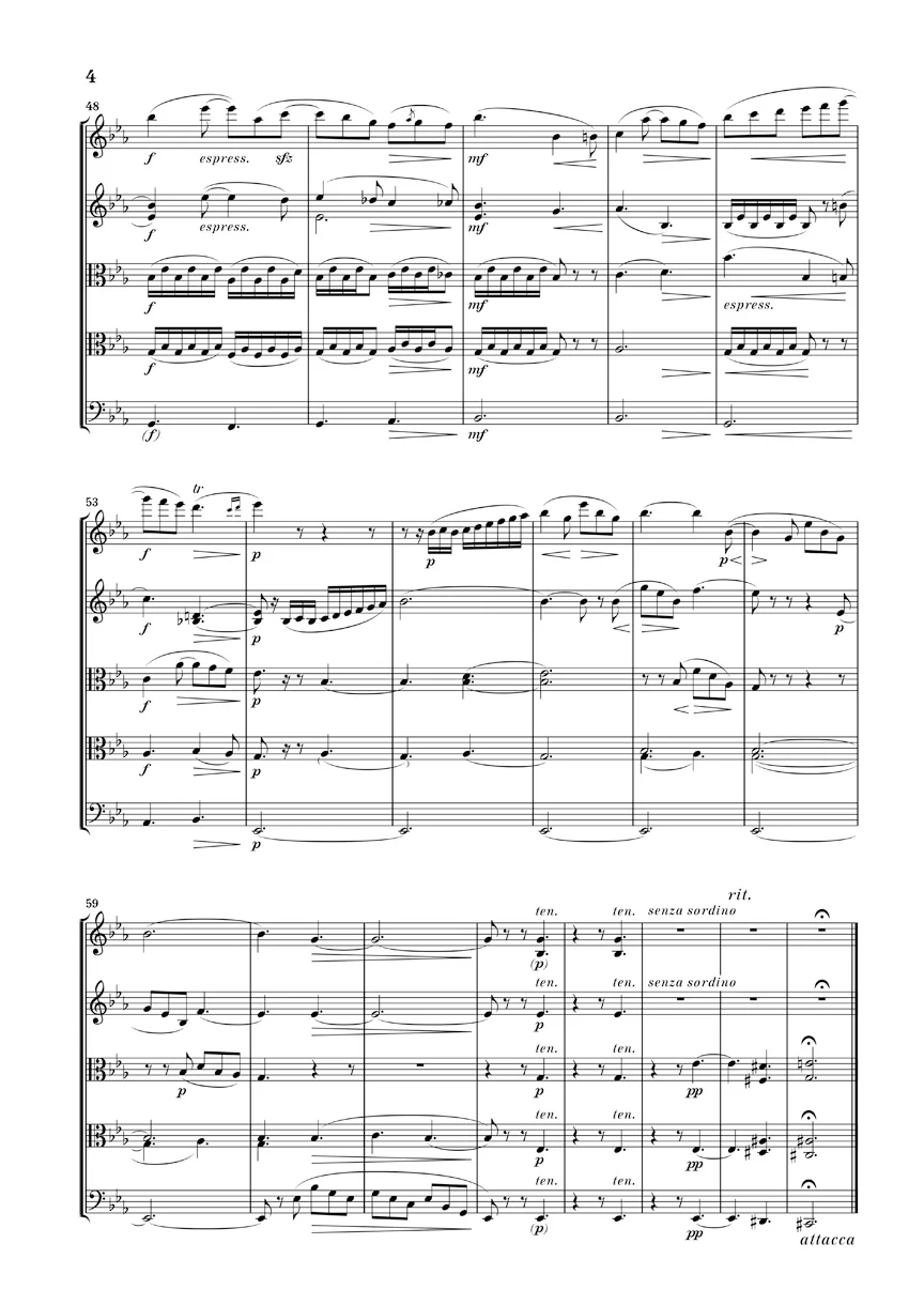 Bruch: String Quintet in E flat major (Study Score) - Image 5