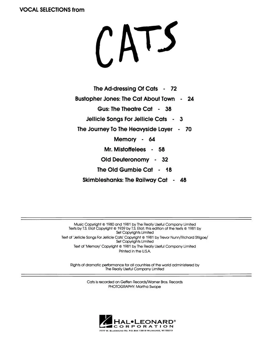 Cats - Vocal Selection - Image 2