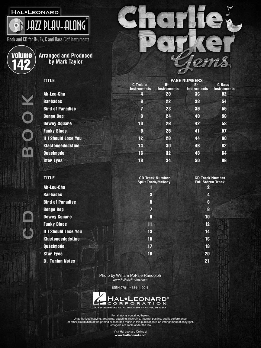 Parker, Charlie - Gems: Jazz Play-Along Series Vol. 142 - Image 3