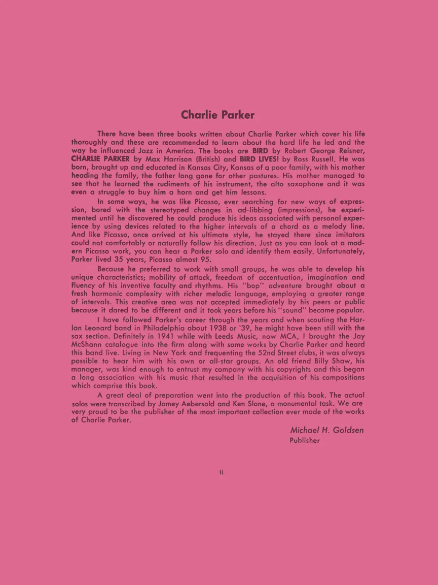 Parker, Charlie - Omnibook - Volume 1 with Backing Tracks - Image 2
