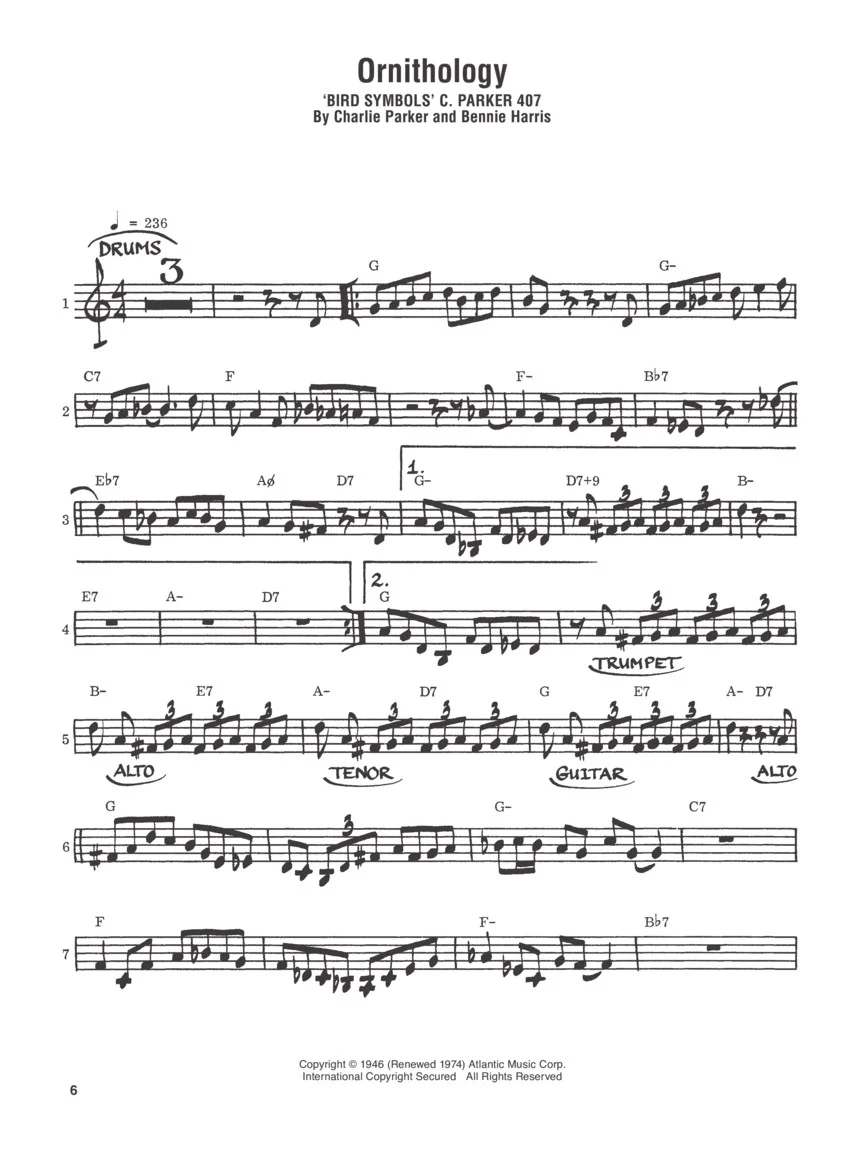 Parker- Charlie Parker - Omnibook - Volume 1 C Instruments - Image 7