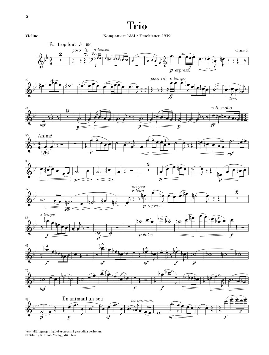 Chausson: Piano Trio in g minor, Op. 3 - Image 4