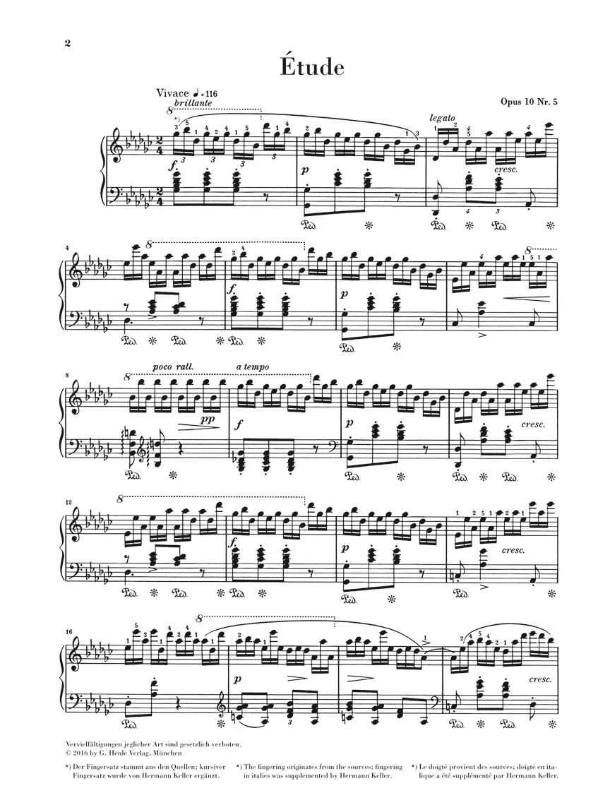 Chopin: Etude in G flat major, Op. 10,5 - Image 2
