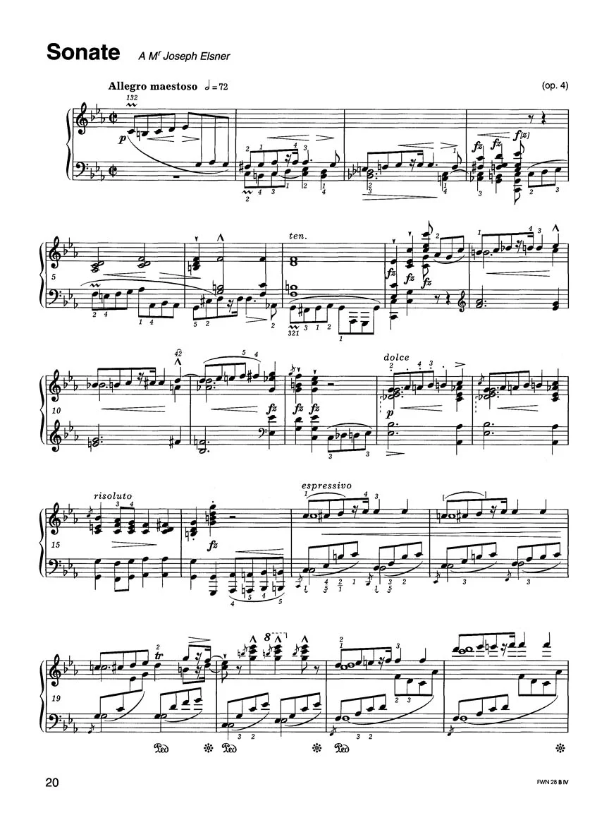 Chopin Various Works Series B: Variations in E and Sonata in C Minor - National Edition Series B Vol. IV - Image 4