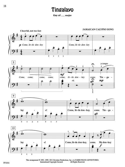 Faber Kids' Songs - ChordTime Piano - Level 2B - Image 6