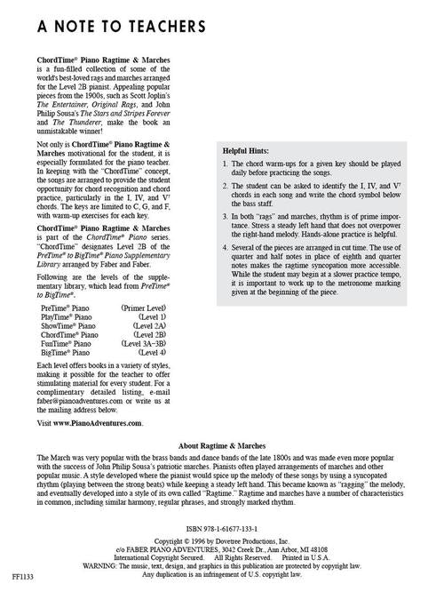 Faber Ragtime & Marches - Chordtime Piano - Level 2B - Image 2