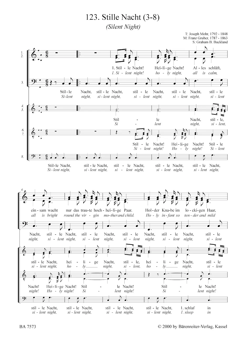 Christmas a cappella -Christmas carols for Mixed voices- O/P - Image 2