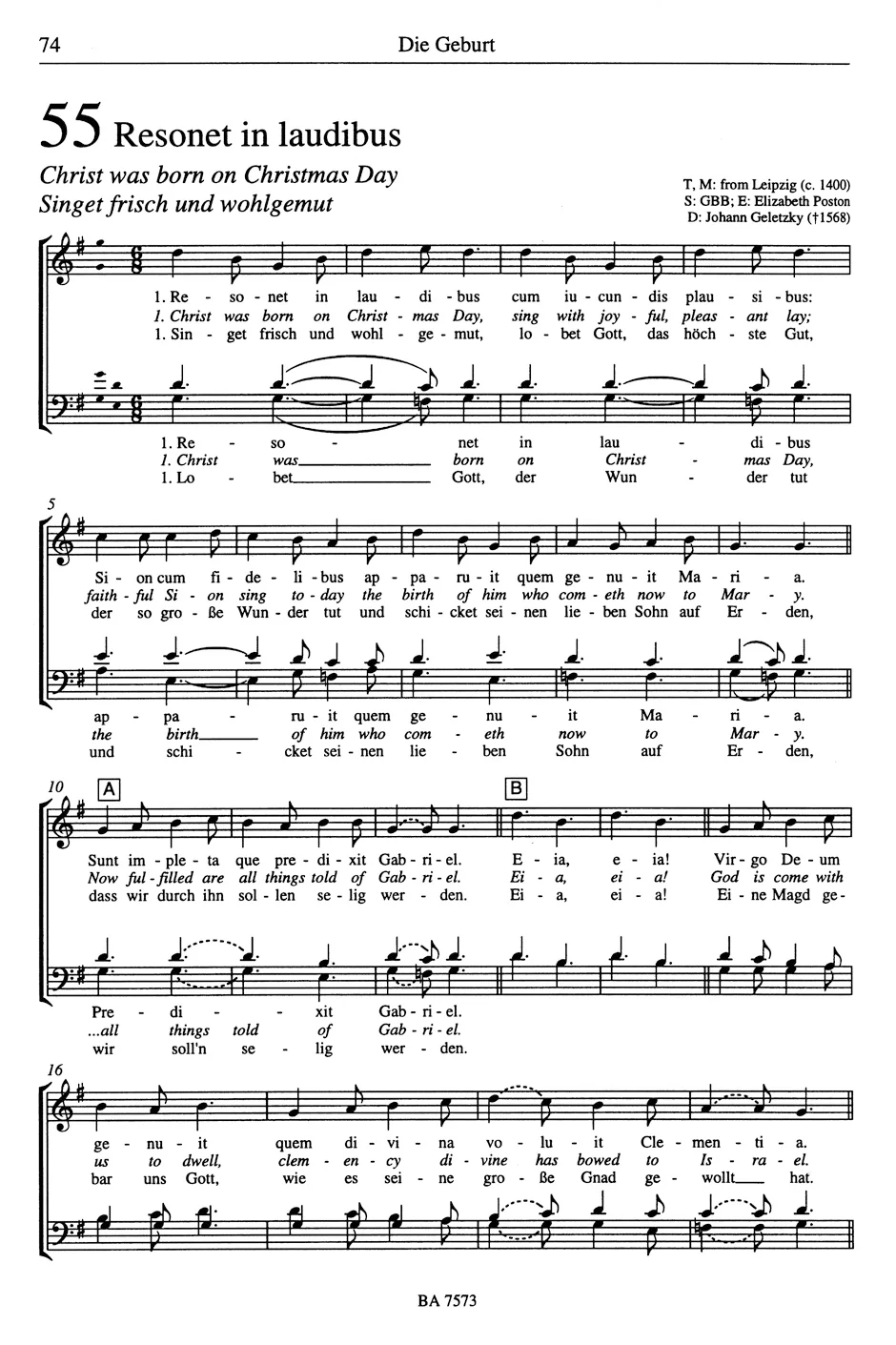 Christmas a cappella -Christmas carols for Mixed voices- O/P - Image 4