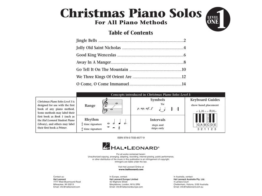 Christmas Piano Solos - Level 1 - Hal Leonard Student Piano Library - Image 2