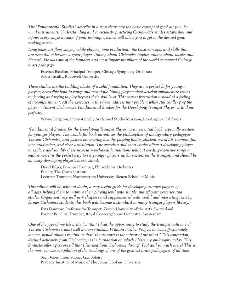 Cichowicz – Fundamental Studies for Developing Trumpet Players - Image 2