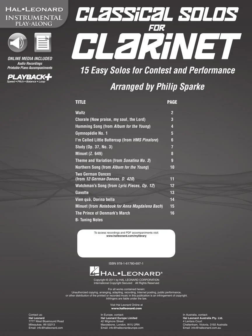 Classical Solos for Clarinet - 15 Easy Solos for Contest and Performance - Image 2