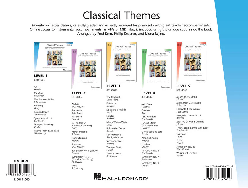 Classical Themes - Level 1 (Hal Leonard Student Piano Library) - Image 2