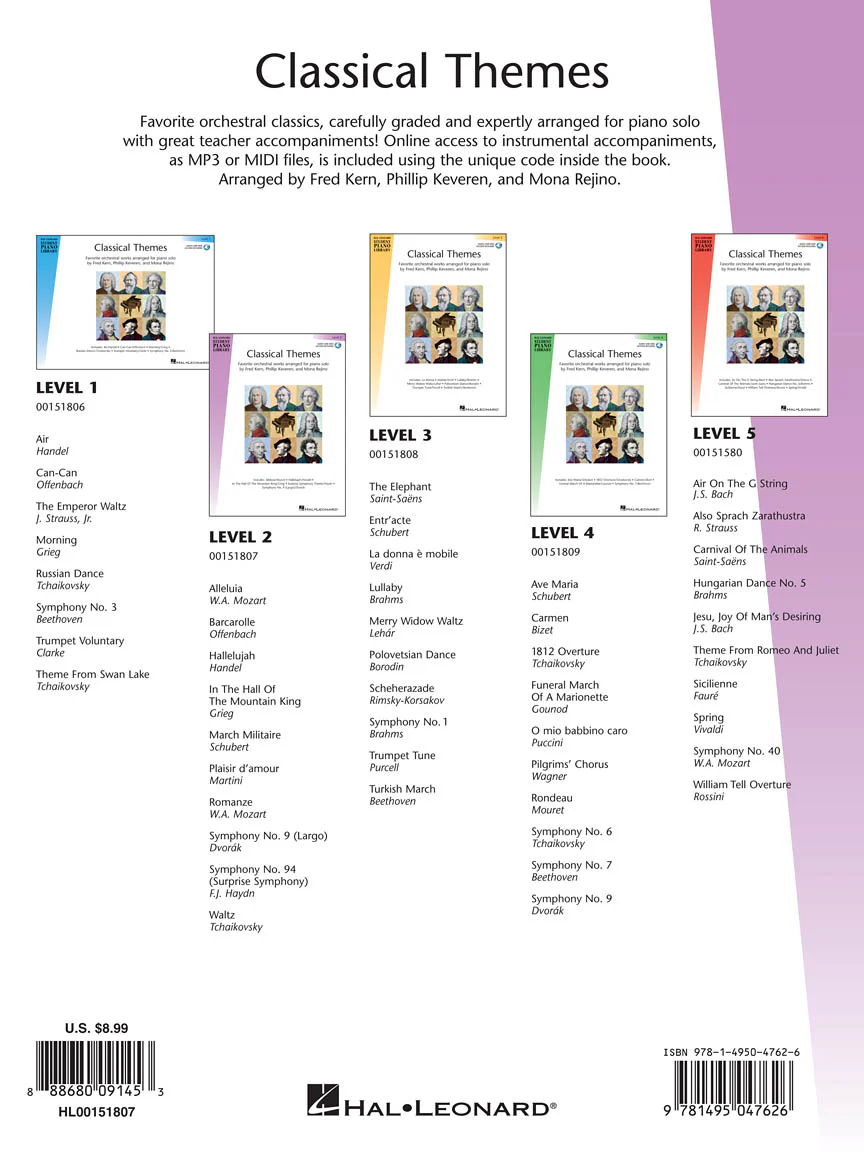 Classical Themes - Level 2 (Hal Leonard Student Piano Library) - Image 2
