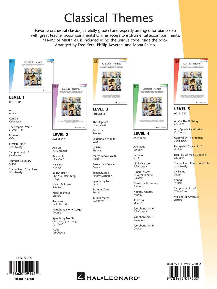 Classical Themes - Level 3 (Hal Leonard Student Piano Library) - Image 2