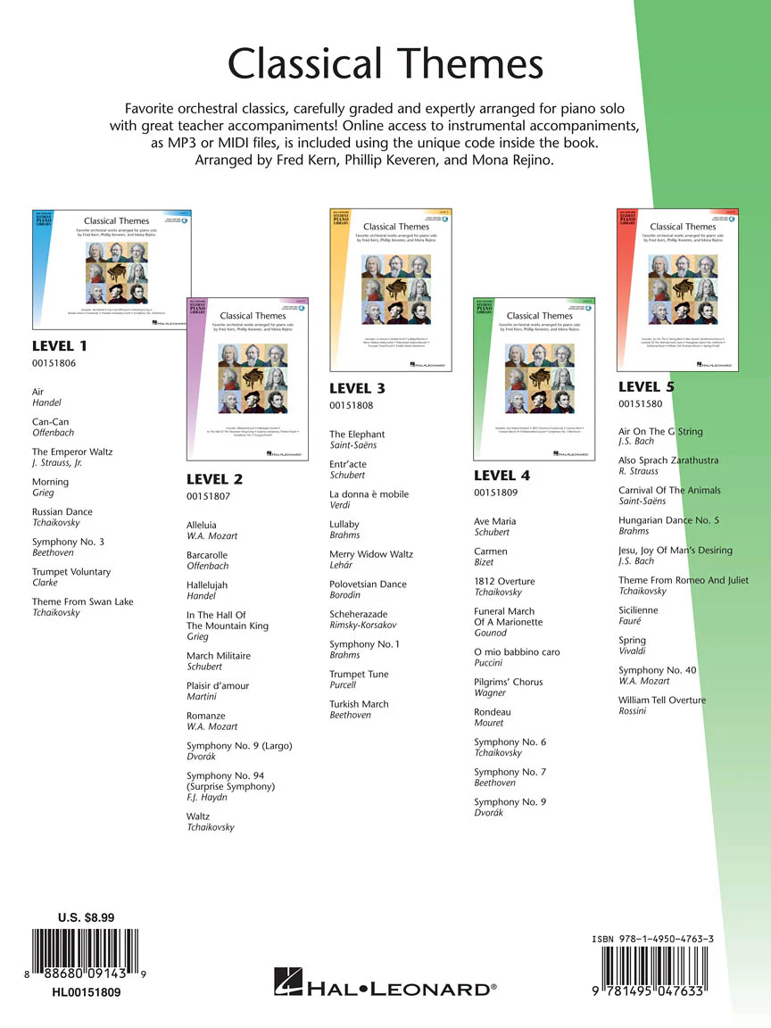 Classical Themes - Level 4 (Hal Leonard Student Piano Library) - Image 2