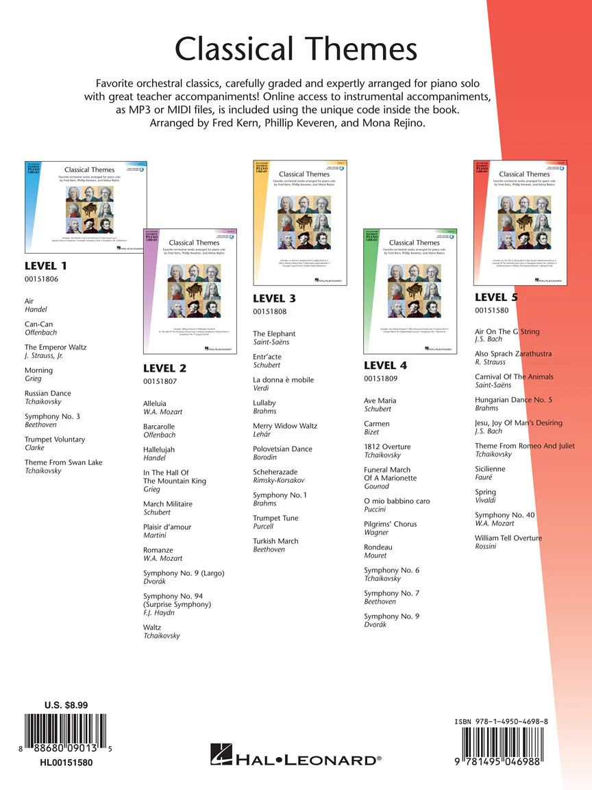 Classical Themes - Level 5 (Hal Leonard Student Piano Library) - Image 2