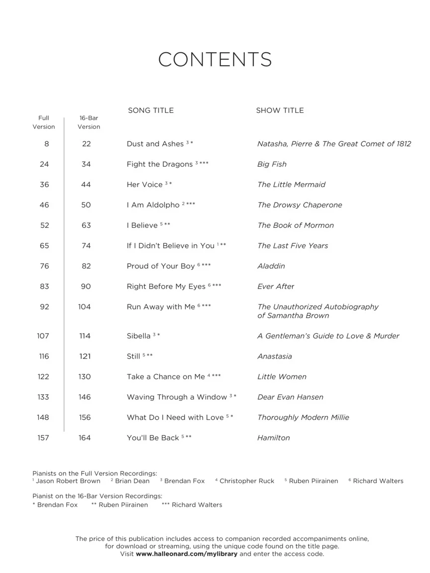 Contemporary Broadway Audition: Men's Edition - Book/Online Audio - Image 3