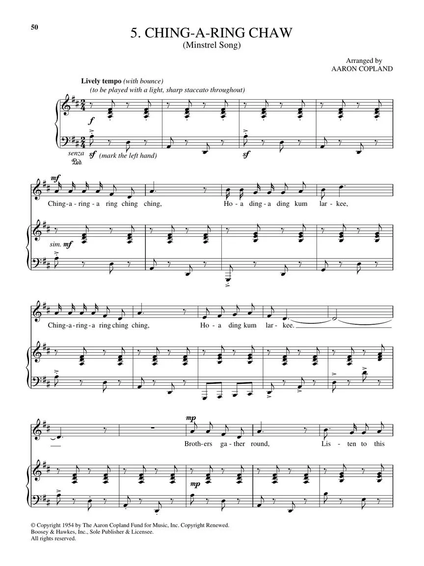 Copland: Old American Songs Complete - Medium Voice (Original Keys) - Image 5