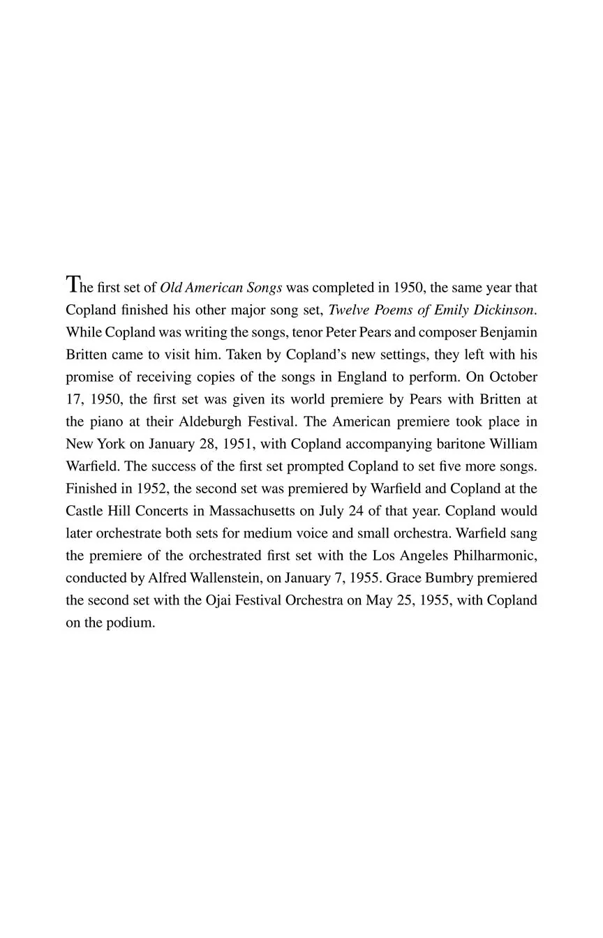 Copland: Old American Songs - Complete - Image 4