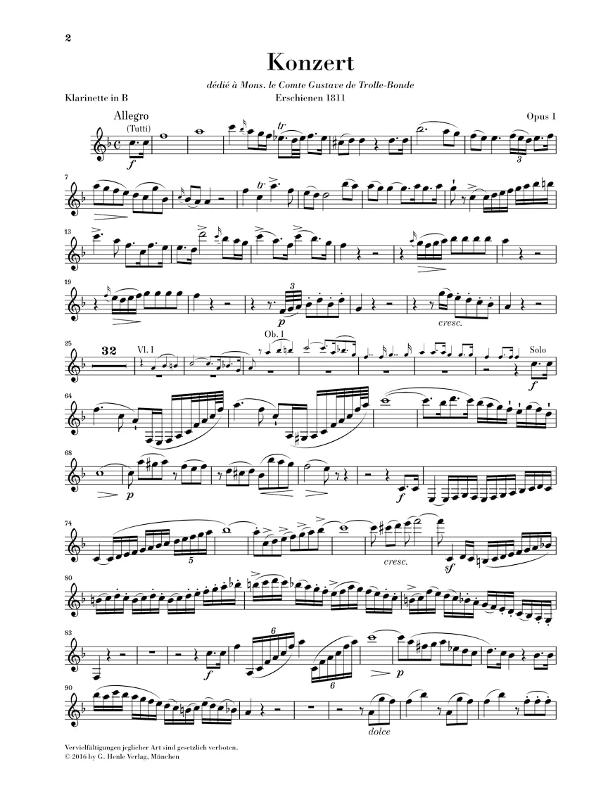 Crusell: Clarinet Concerto in E flat major, Op. 1 - Image 4