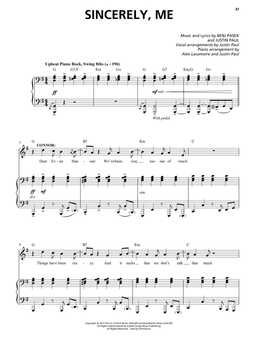 Dear Evan Hansen Vocal Selections - Image 5